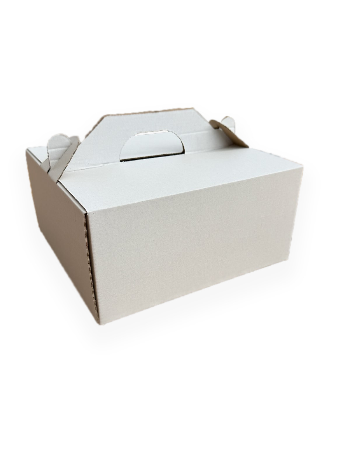 KRABICE NA ZÁKUSKY 23 x 23 x 11 cm - Bílo - hnědá