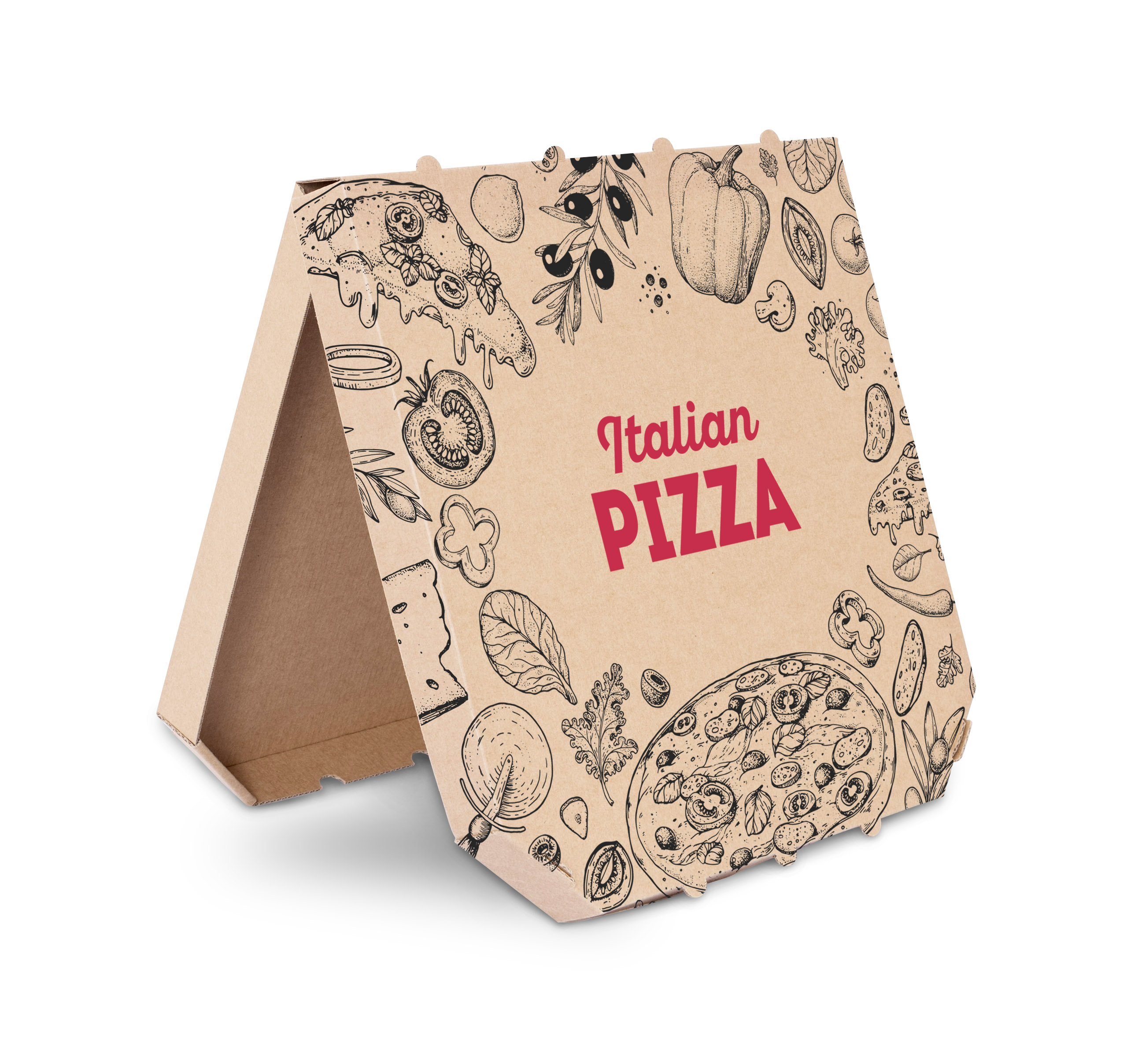 KRABICE NA PIZZU 33 x 33 x 3 cm s potiskem Italian Pizza