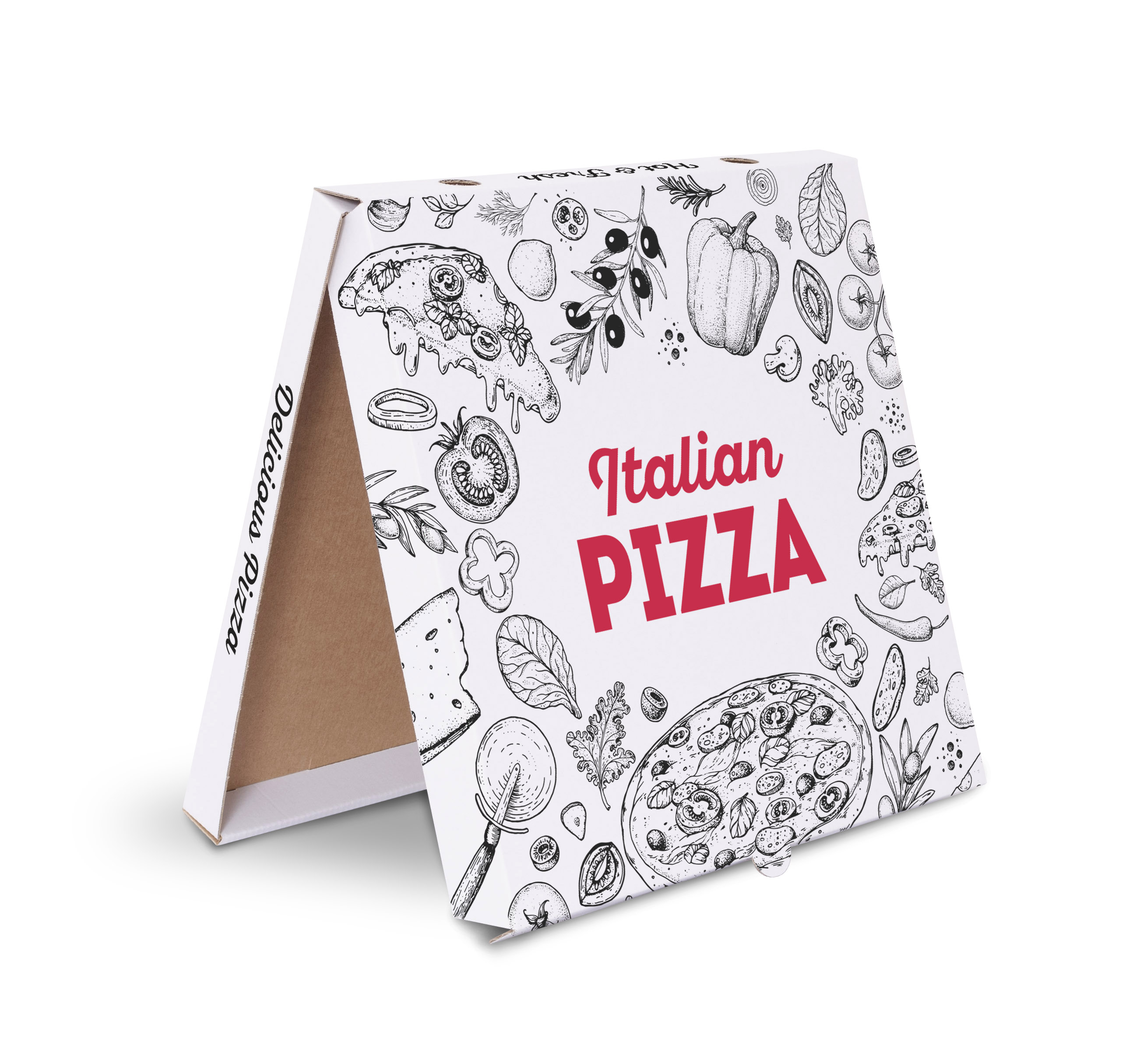 KRABICE NA PIZZU 33 x 33 x 3 cm s potiskem Italian Pizza