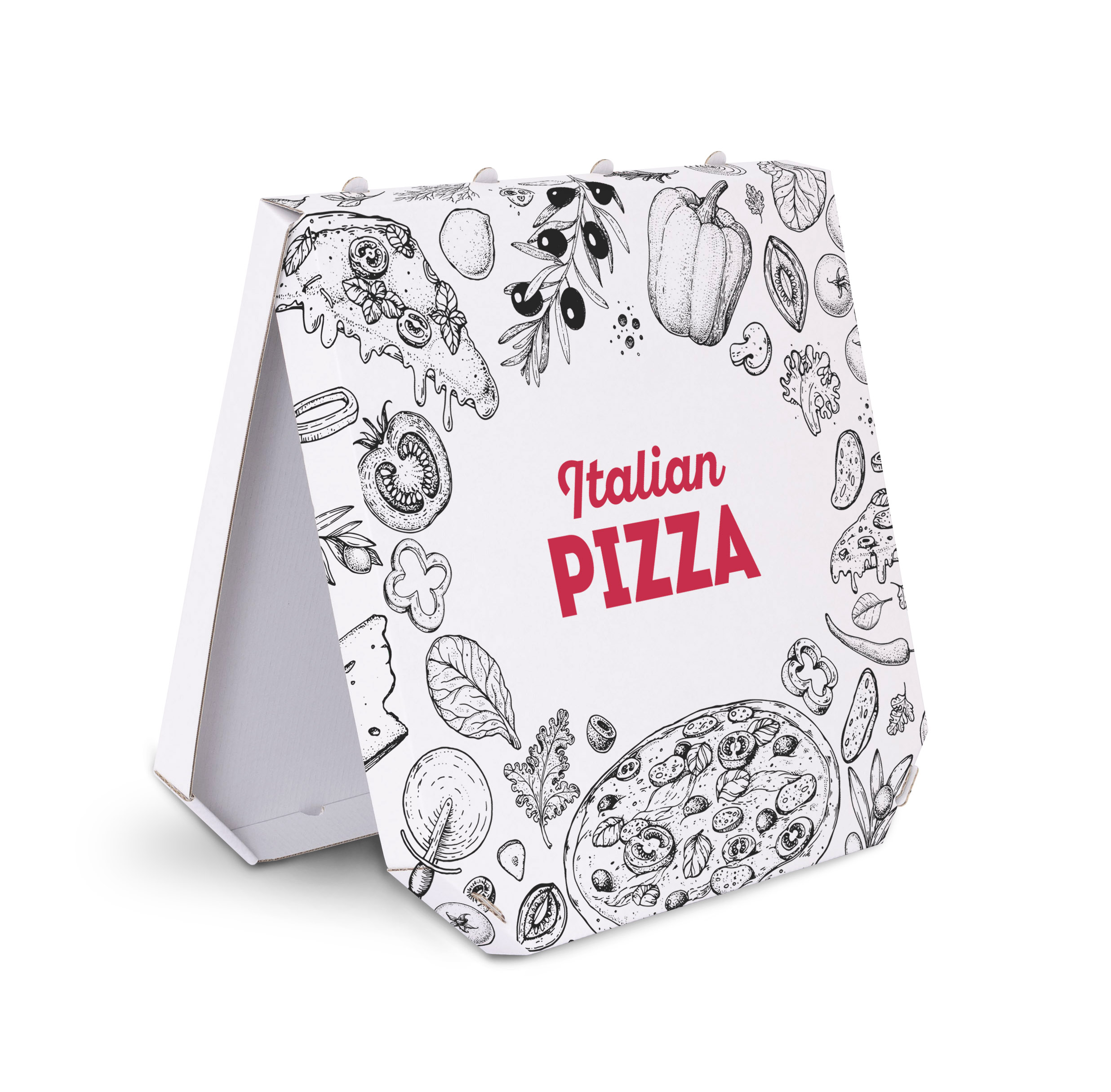 KRABICE NA PIZZU 32 x 32 x 3 cm s potiskem Italian Pizza