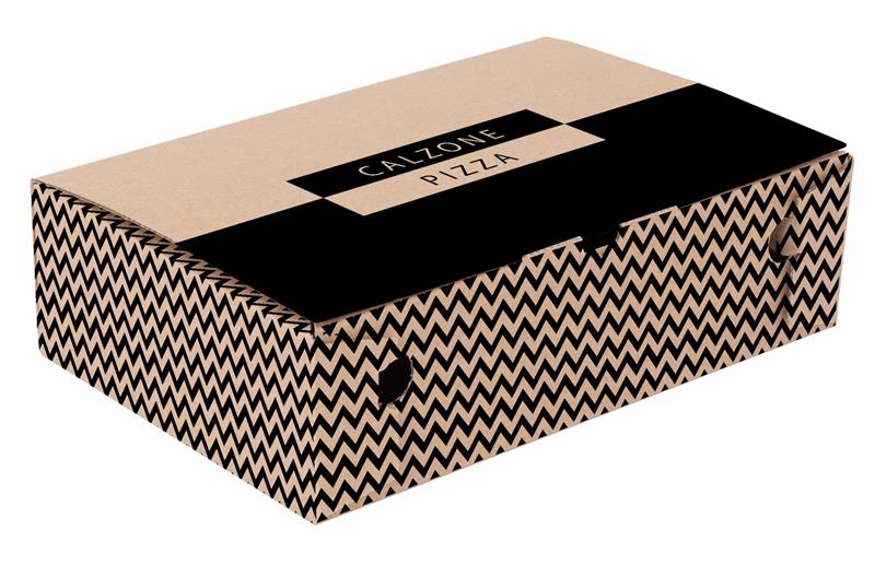 KRABICE NA PIZZU 27 x 17,5 x 7,5 cm - CALZONE s potiskem